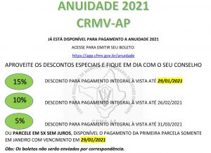 Anuidade 2021 - CRMV-AP