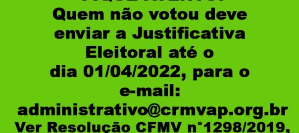 JUSTIFICATIVA DE AUSÊNCIA EM ELEIÇÕES