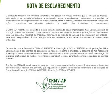 NOTA DE ESCLARECIMENTO insta